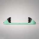 Giini Pyro Alpine Mint mechanical stomp pad, studio rear view showing the black bumpers