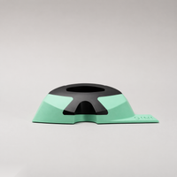 Giini Pyro Alpine Mint mint green mechanical stomp pad, studio side profile view