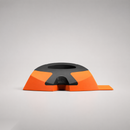 Giini Pyro Blaze Orange high-vis orange mechanical stomp pad, studio side profile view