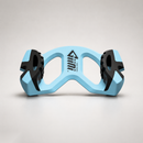 Giini Pyro Glacier Blue snowboard traction device, studio front view with Giini logo