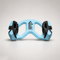 Giini Pyro Glacier Blue snowboard traction device, studio front view with Giini logo