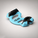 Giini Pyro Glacier Blue, studio three-quarter view showing the U-shaped chassis
