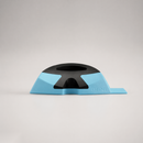 Giini Pyro Glacier Blue ice blue mechanical stomp pad, studio side profile view