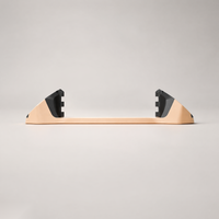 Giini Pyro Peach Dreamsicle mechanical stomp pad, studio rear view showing the black bumpers