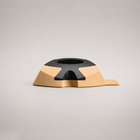 Giini Pyro Peach Dreamsicle pale peach mechanical stomp pad, studio side profile view