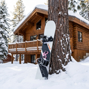 Giini Pyro Alpenglow stomp pad alternative shown on a snowboard